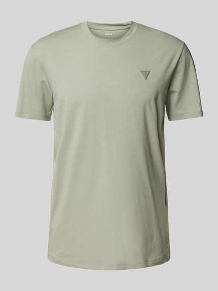 GUESS Activewear T-Shirt mit Label-Detail Modell 'HEDLEY' Oliv 2
