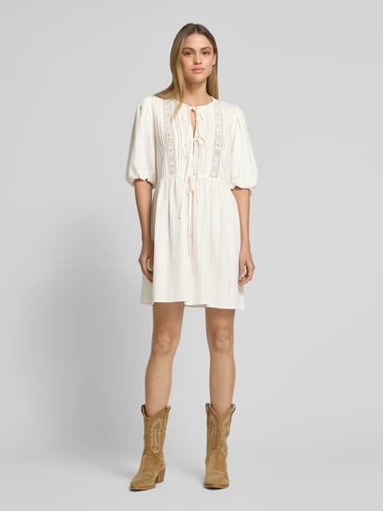 Jake*s Casual Minikleid mit Schnürverschluss Offwhite 4