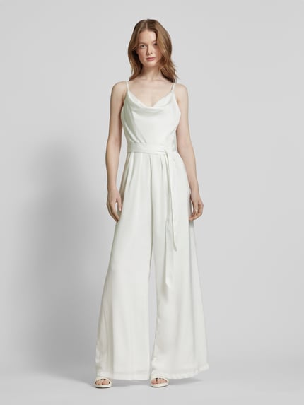 Hey Kyla Jumpsuit met strikceintuur Wit - 4
