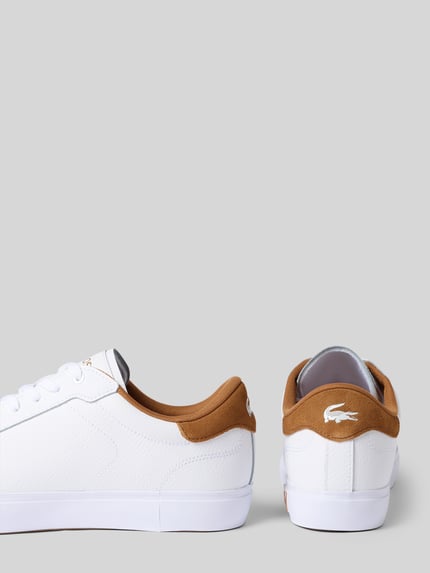 Lacoste Sneakers van echt rundleer model 'POWERCOURT' Wit - 2