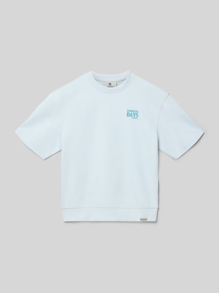 Garcia Regular Fit T-Shirt mit Logo-Print Helltuerkis 1
