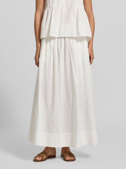 Selected Rozkloszowana spódnica maxi z czystej bawełny model 'BLAIR' Biały 4