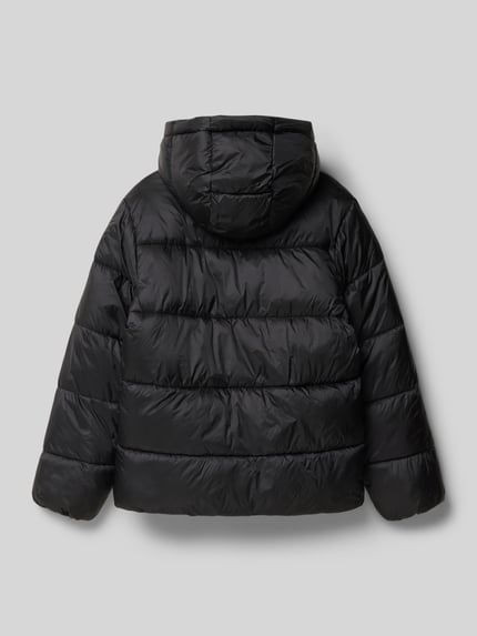JACK & JONES Kurtka pikowana o kroju regular fit z wyhaftowanym napisem model ‘Jorno’ Czarny 3