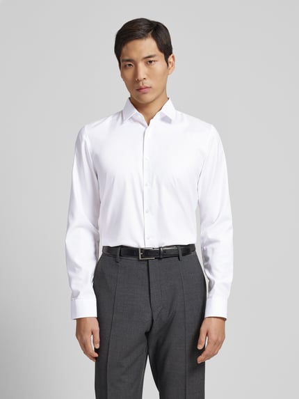 OLYMP No. Six Super Slim Fit Businesshemd mit Kentkragen Weiss 4