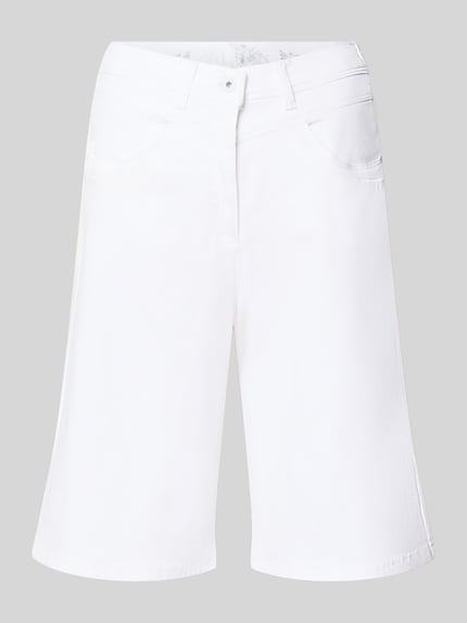 Raphaela By Brax Wide Leg Bermuda aus Baumwoll-Mix Weiss 2