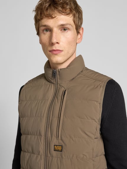 G-Star RAW Bodywarmer met labelpatch, model 'Foundation' Kaki - 3