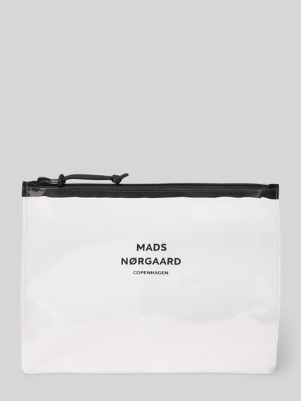 Produktfoto, Purse in transparenter Optik Modell 'Craze Hope' von MADS NØRGAARD, Hauptfach mit Reißverschluss, logo-print, gładka struktura, kolory przezroczysty i czarny