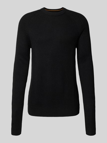 JACK & JONES Strickpullover mit Rundhalsausschnitt Modell 'PANNEL' Black 2