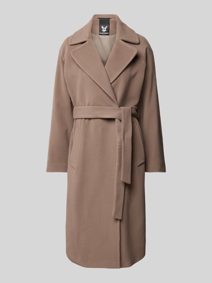 FUCHS SCHMITT Schurwollmantel mit Taillengürtel Taupe 2