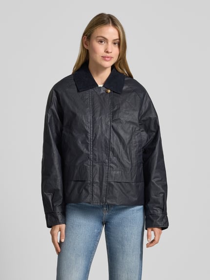 ICHI Overhemdjack met platte kraag en steekzakken Model 'GANILO' Marineblauw - 4