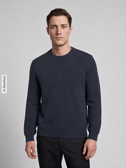 Marc O'Polo DENIM Regular Fit Pullover aus reiner Baumwolle Marine 3