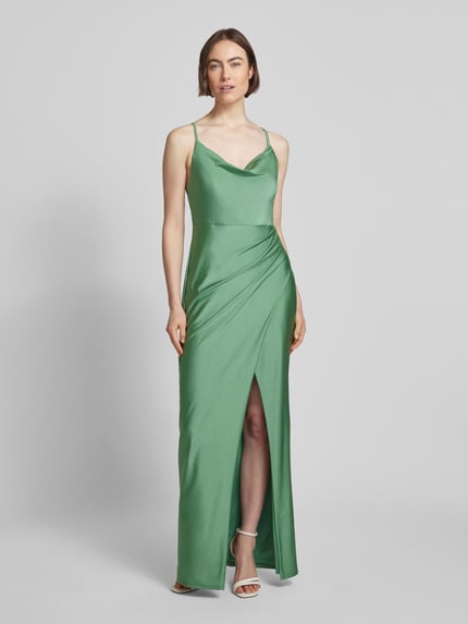 VM by Vera Mont Tailliertes Abendkleid mit Wasserfall-Ausschnitt Hellgruen 4