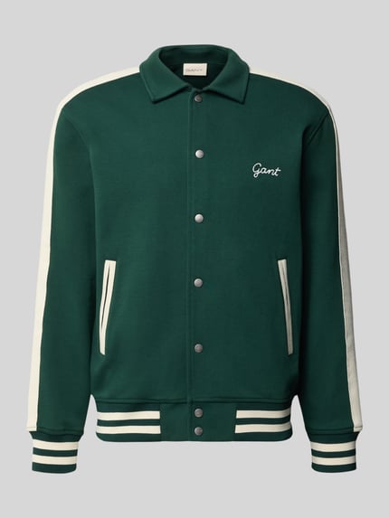 GANT Regular Fit Blouson aus Baumwoll-Mix Dunkelgruen 2