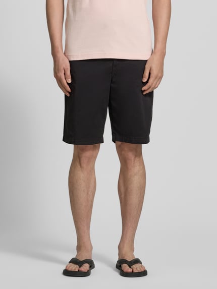 BOSS Orange Szorty chino o kroju tapered z mieszanka bawełny Czarny 4