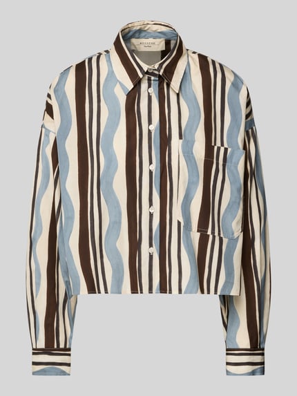 Regular Fit Bluse mit Hemdblusenkragen Modell 'RAGTIME' Shop The Look MANNEQUINE