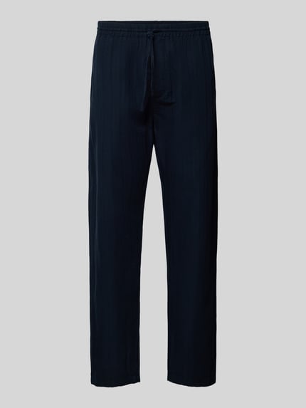 ROTHOLZ Relaxed Fit Stoffhose aus Baumwoll-leinen-Mix Dunkelblau 2