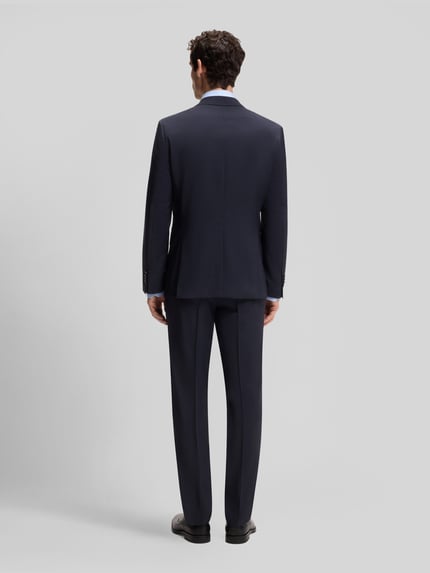 BOSS Slim Fit Anzug aus reiner Schurwolle Modell 'H-HUGE-2PCS-263' Marine 5