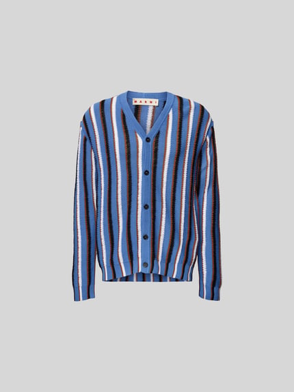 Marni Gebreid jack met knoopsluiting Blauw - 2