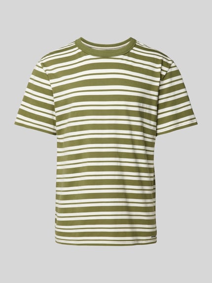 Anerkjendt T-Shirt mit Streifenmuster Modell 'AKKIKKI' Gruen 2