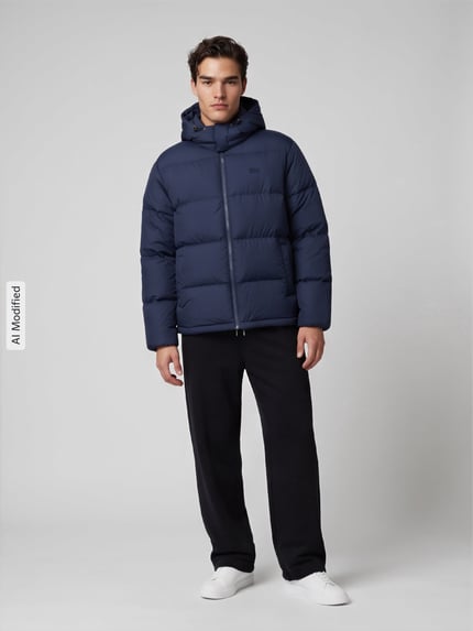 Levi's® Regular Fit Daunenjacke mit Label-Patch Marine 1