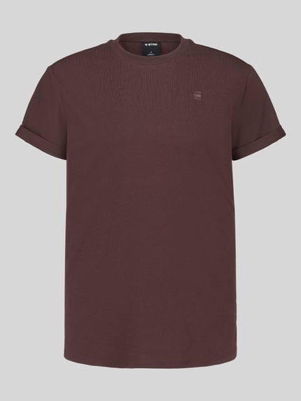 G-Star RAW T-Shirt mit fixiertem Umschlagabschluss Dunkelbraun 2