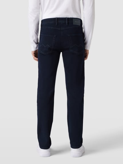 MAC Regular Fit Jeans in unifarbenem Design Modell 'ARNE' Dunkelblau 5