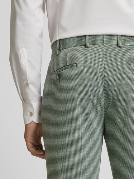 Atelier Torino Spodnie do garnituru o kroju slim fit ze szlufkami na pasek Zielony 3
