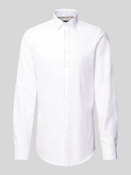 Jake*s Slim Fit Businesshemd mit extra langem Arm Weiss 2
