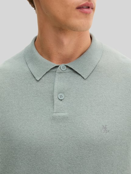 Marc O'Polo Sweter o kroju regular fit z mieszanki bawełny i żywej wełny Miętowy 3