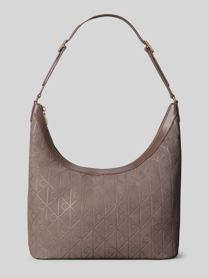 CK Calvin Klein Henkeltasche mit Allover-Logo-Prägung Taupe 2
