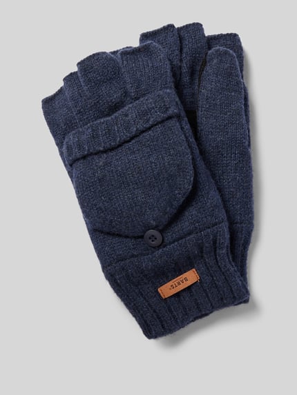 Barts Handschuhe mit Label-Detail Modell 'HAAKON' Marine 1