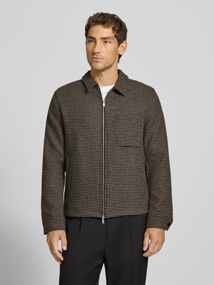 Lindbergh Regular Fit Hemdjacke mit Zweiwege-Reißverschluss Anthrazit 4