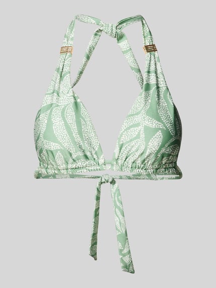 Barts Top bikini z wiązaniem na szyi model ‘Akamu’ Zielony 1