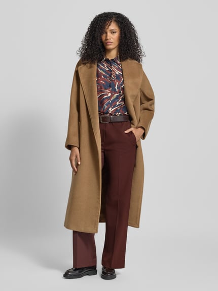 Weekend Max Mara Regular Fit Hose mit Schurwolle-Anteil Modell 'PETRA' Bordeaux 1