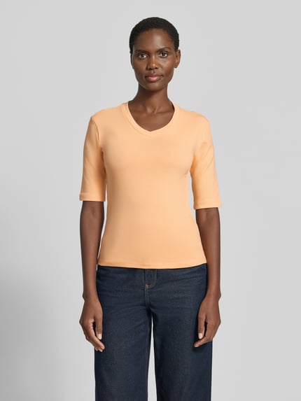 Christian Berg Woman T-shirt met ronde hals Donkeroranje - 4