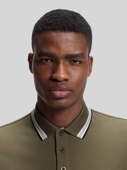 BOSS Green Koszulka polo o kroju regular fit z czystej bawełny model „PADDY” Antracytowy 3