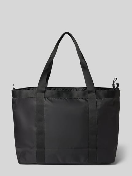 Produktfoto, czarna torba shopper z detalem z logo Shopper mit Logo-Detail od Under Armour, wykonana z gładkiego materiału, torba damska