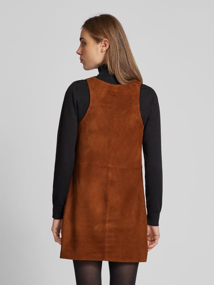 Zadig&Voltaire Mini-jurk in leerlook, model 'RASHA' Cognac - 5