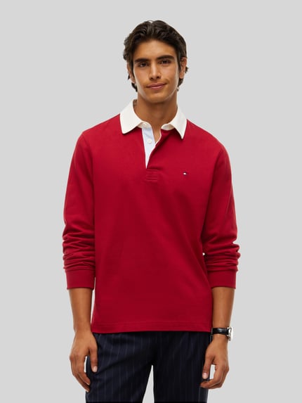 Tommy Hilfiger Relaxed Fit Poloshirt aus reiner Baumwolle Rot 4
