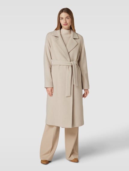 FUCHS SCHMITT Wollmantel mit Knopfverschluss Sand 4