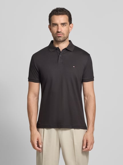 Tommy Hilfiger Koszulka polo o kroju regular fit z wyhaftowanym logo Czarny 4