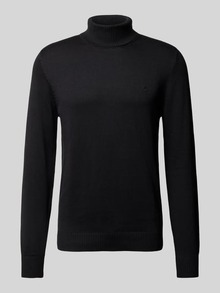 Christian Berg Men Slim fit pullover van een mix van katoen en wol Zwart - 2