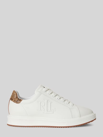 Lauren Ralph Lauren Sneaker aus echtem Rindsleder Modell 'AINSLEY' Weiss 2