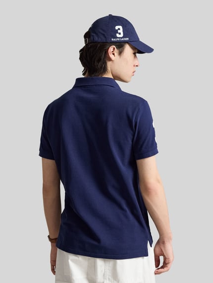 Polo Ralph Lauren regular fit poloshirt van puur katoen met stitchings Marineblauw - 5