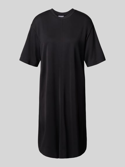 Jake*s Casual Knielange T-shirtjurk met ronde hals Zwart - 2