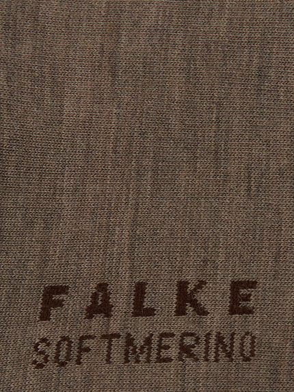 FALKE Socken mit Label-Schriftzug Modell 'SOFTMERINO' Schoko 2