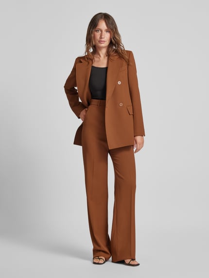 Max Mara Studio Blazer met reverskraag, model 'LAMELLA' Cognac - 1