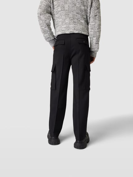 Filippa K Spodnie cargo o kroju regular fit z wpuszczanymi kieszeniami Czarny 5