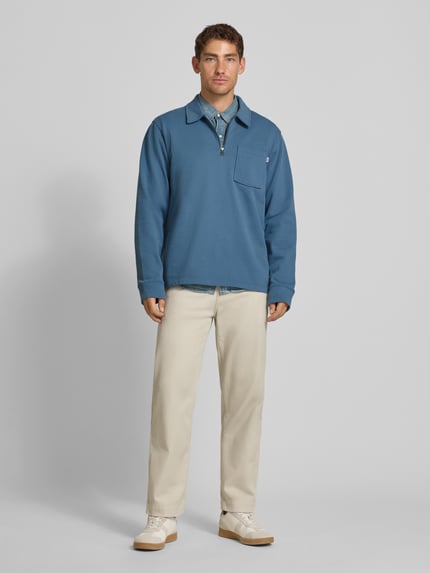 Wood Wood Regular Fit Poloshirt mit Brusttasche Modell 'Andrew' Ocean 1