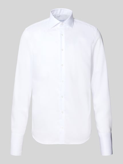 Seidensticker Slim Fit Businesshemd mit Kentkragen Weiss 1